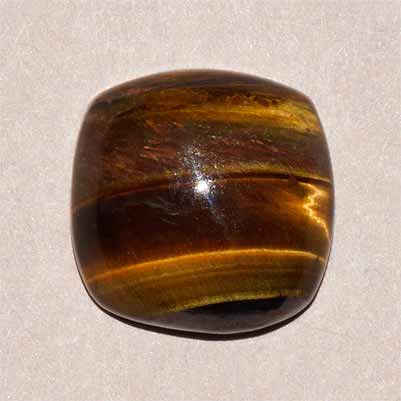 Natural 12x12x5.7mm Cabochon Cushion Tiger Eye