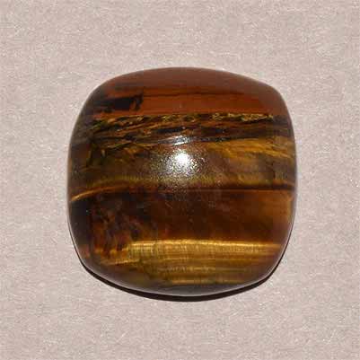 Natural 14x14x6.6mm Cabochon Cushion Tiger Eye