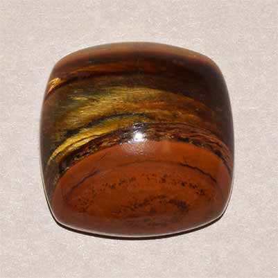 Natural 16x16x7.6mm Cabochon Cushion Tiger Eye