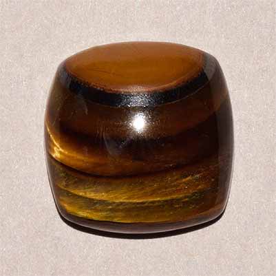 Natural 16x16x7.3mm Cabochon Cushion Tiger Eye