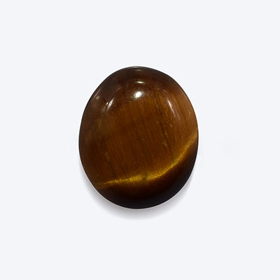 Natural 8.5x7.2x2.8mm Cabochon Oval Tiger Eye