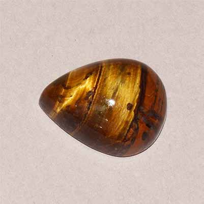 Natural 18x13x7.6mm Cabochon Pear Tiger Eye