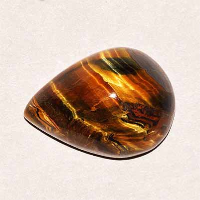 Natural 17.7x13x7.6mm Cabochon Pear Tiger Eye