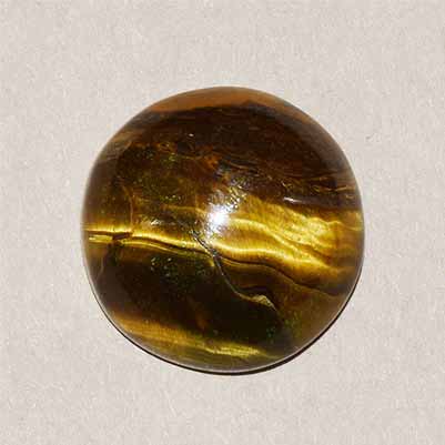 Natural 12x12x5.7mm Cabochon Round Tiger Eye