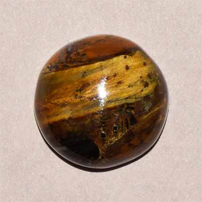 Natural 14x14x6.7mm Cabochon Round Tiger Eye