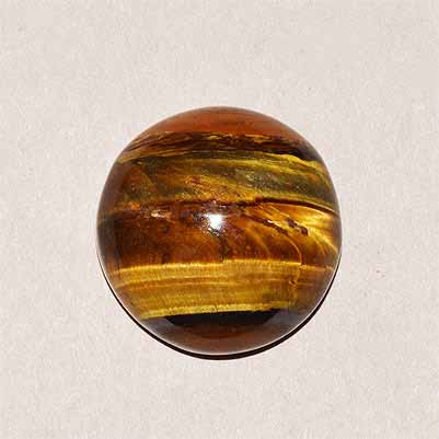 Natural 16.3x16.3x7.8mm Cabochon Round Tiger Eye