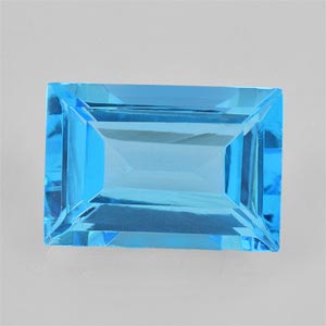 Natural 9x6x4.10mm Faceted Baguette Topaz