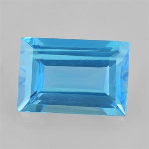 Natural 9x6x4.10mm Faceted Baguette Topaz