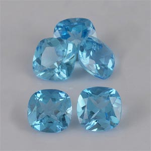 Natural 8x8x5.3mm Faceted Cushion Topaz