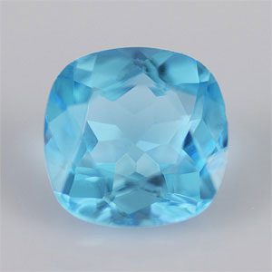 Natural 9x9x5.5mm Faceted Cushion Topaz