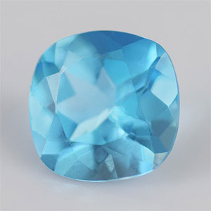 Natural 9x9x5.5mm Faceted Cushion Topaz