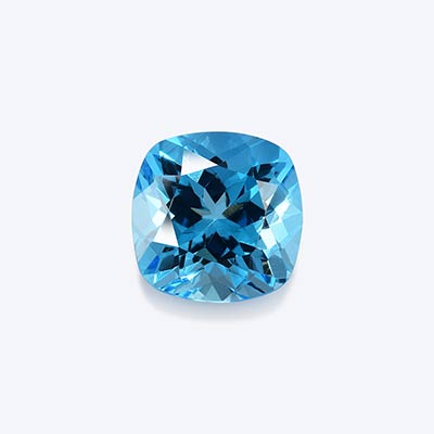 Natural 9x9x6.2mm Faceted Cushion Topaz