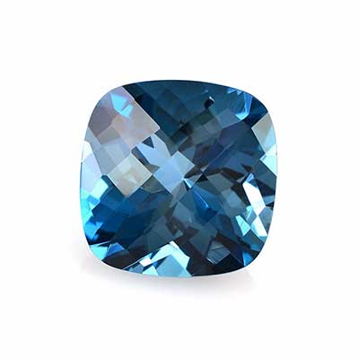 Natural 9.12x8.75x6.35mm Checker Cushion Topaz