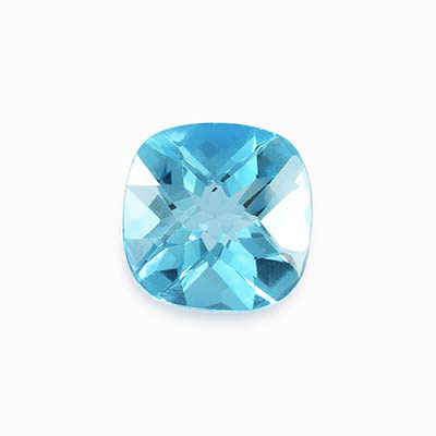 Natural 10x10x6mm Checker Cushion Topaz