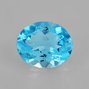 Natural 12x10x6.2mm Faceted Oval Topaz