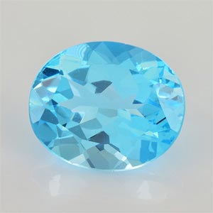 Natural 12x10x6.3mm Faceted Oval Topaz