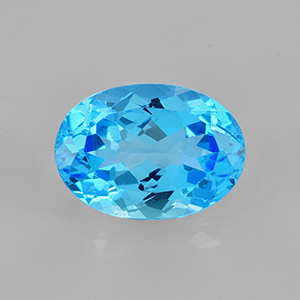 Natural 14x10x6.8mm Faceted Oval Topaz