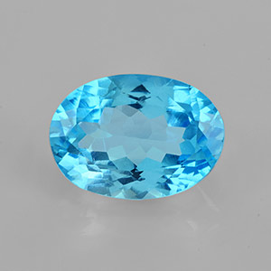 Natural 14x10x6.9mm Faceted Oval Topaz