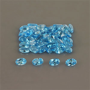 Natural 5x3x2mm Faceted Oval Topaz