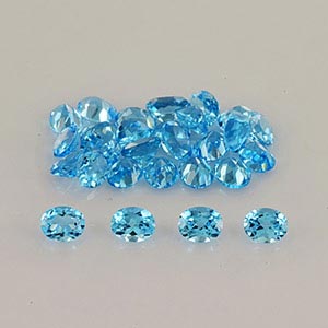Natural 5x4x2.8mm Faceted Oval Topaz