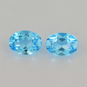 Natural 7x5x3.5mm Faceted Oval Topaz