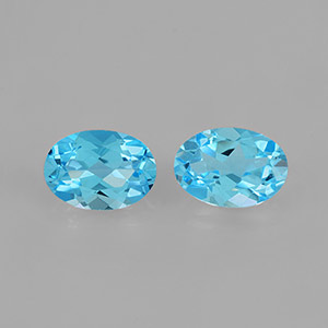 Natural 7x5x3.3mm Faceted Oval Topaz