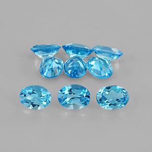 Natural 8x6x4.10mm Faceted Oval Topaz