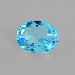 Natural 9x7x3.9mm Faceted Oval Topaz