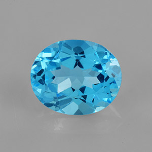 Natural 11x9x5.9mm Faceted Oval Topaz