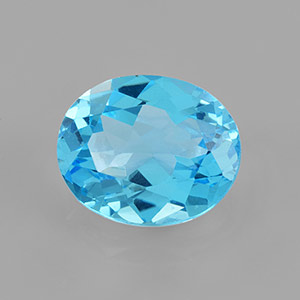 Natural 11x9x6.3mm Faceted Oval Topaz