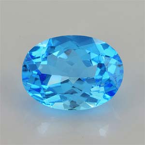 Natural 12x9x6.5mm Faceted Oval Topaz