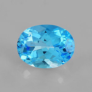 Natural 12x9x6.9mm Faceted Oval Topaz