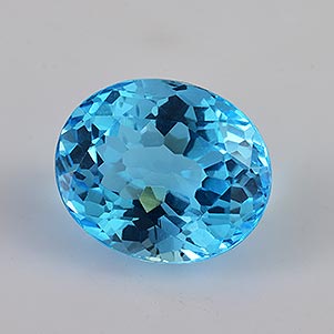 Natural 12x10x7.3mm Faceted Oval Topaz