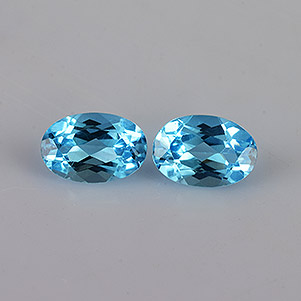 Natural 6x4x2.9mm Faceted Oval Topaz