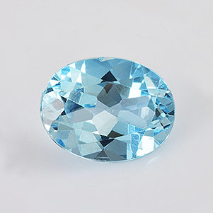Natural 9x7x4.7mm Faceted Oval Topaz