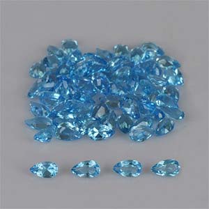 Natural 5x3x2mm Faceted Pear Topaz