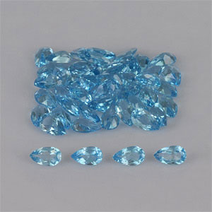 Natural 5x3x2.2mm Faceted Pear Topaz