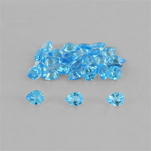Natural 5x4x2.8mm Faceted Pear Topaz