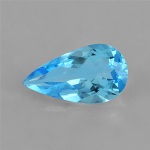Natural 16x9x5.7mm Faceted Pear Topaz