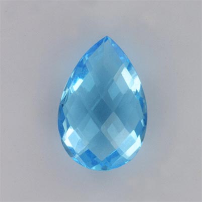 Natural 12.1x8.2x6.9mm Checker Pear Topaz