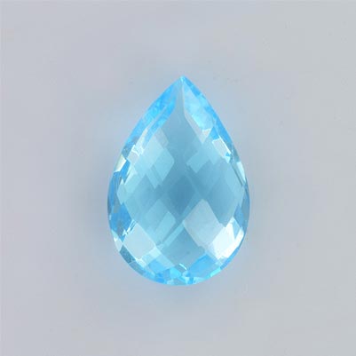 Natural 12.1x7.8x6.9mm Checker Pear Topaz