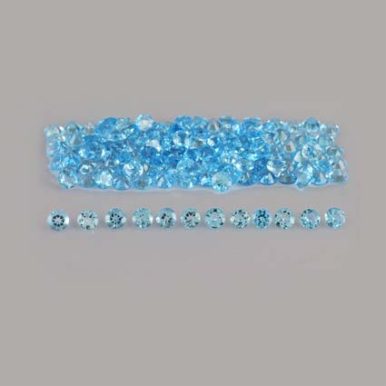 Natural 3x3x2.1mm Faceted Round Topaz