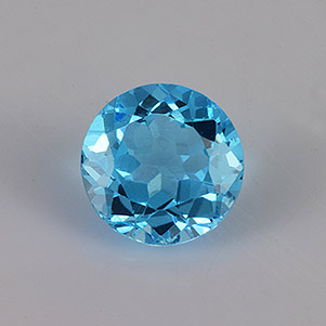 Natural 8x8x5mm Faceted Round Topaz