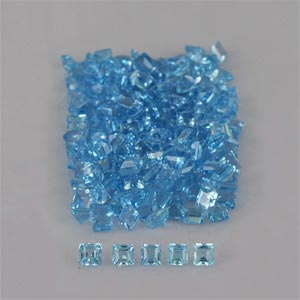 Natural 2x2x1.5mm Faceted Square Topaz