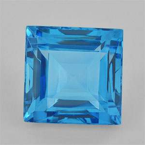 Natural 12x12x8.3mm Faceted Square Topaz