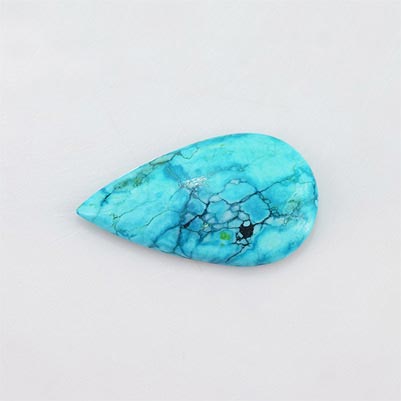 Natural 28.4x16.2x4.4mm Cabochon Pear Turquoise
