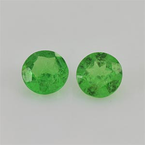 Natural 4x4x2.10mm Faceted Round Tsavorite Garnet
