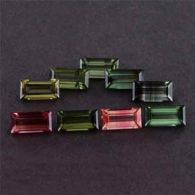 Natural 8x4x3.4mm Faceted Baguette Tourmaline