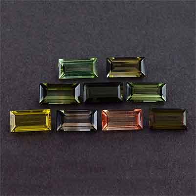 Natural 8x4x3.4mm Faceted Baguette Tourmaline