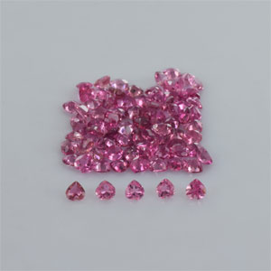 Natural 3x3x1.9mm Faceted Heart Tourmaline